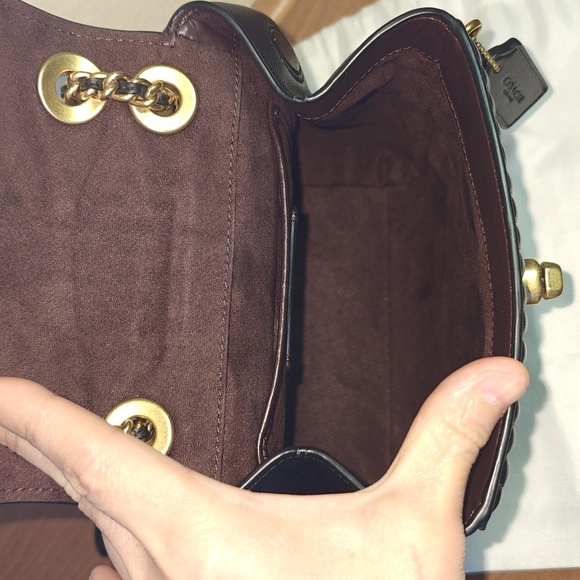 Coach Black Leather Quilting with Gold Tone Hardware - Picture 7 of 10